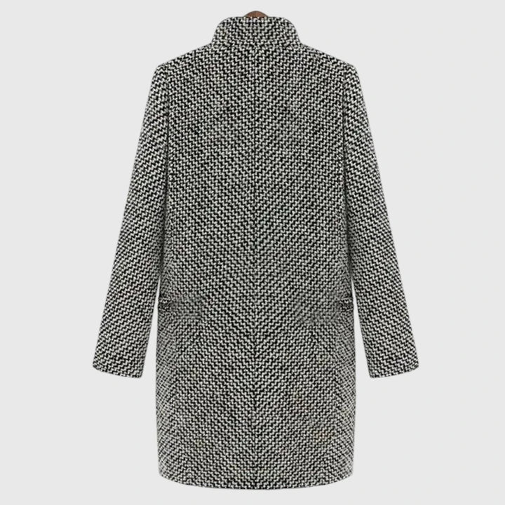 Cora | Women's Geometric Pattern Longline Coat