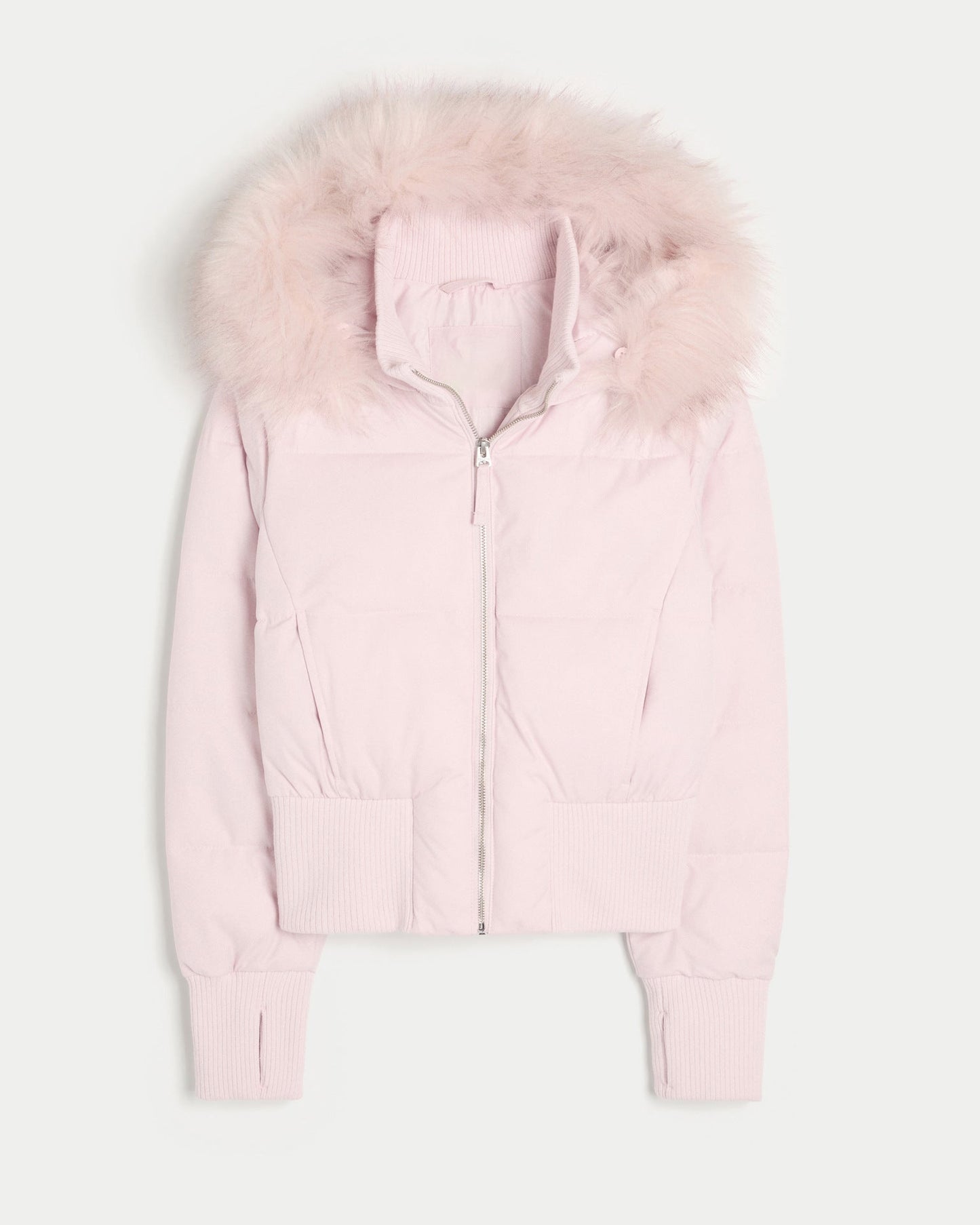 Women's Quilted Winter Jacket with Removable Hood