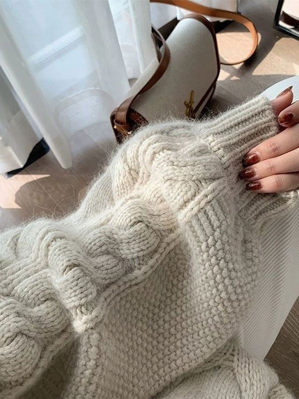 Mara | Oversized Cable Knit Sweater
