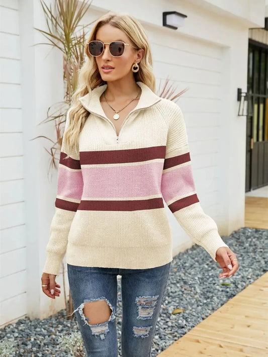 Elena | Half-Zip Knit Sweater
