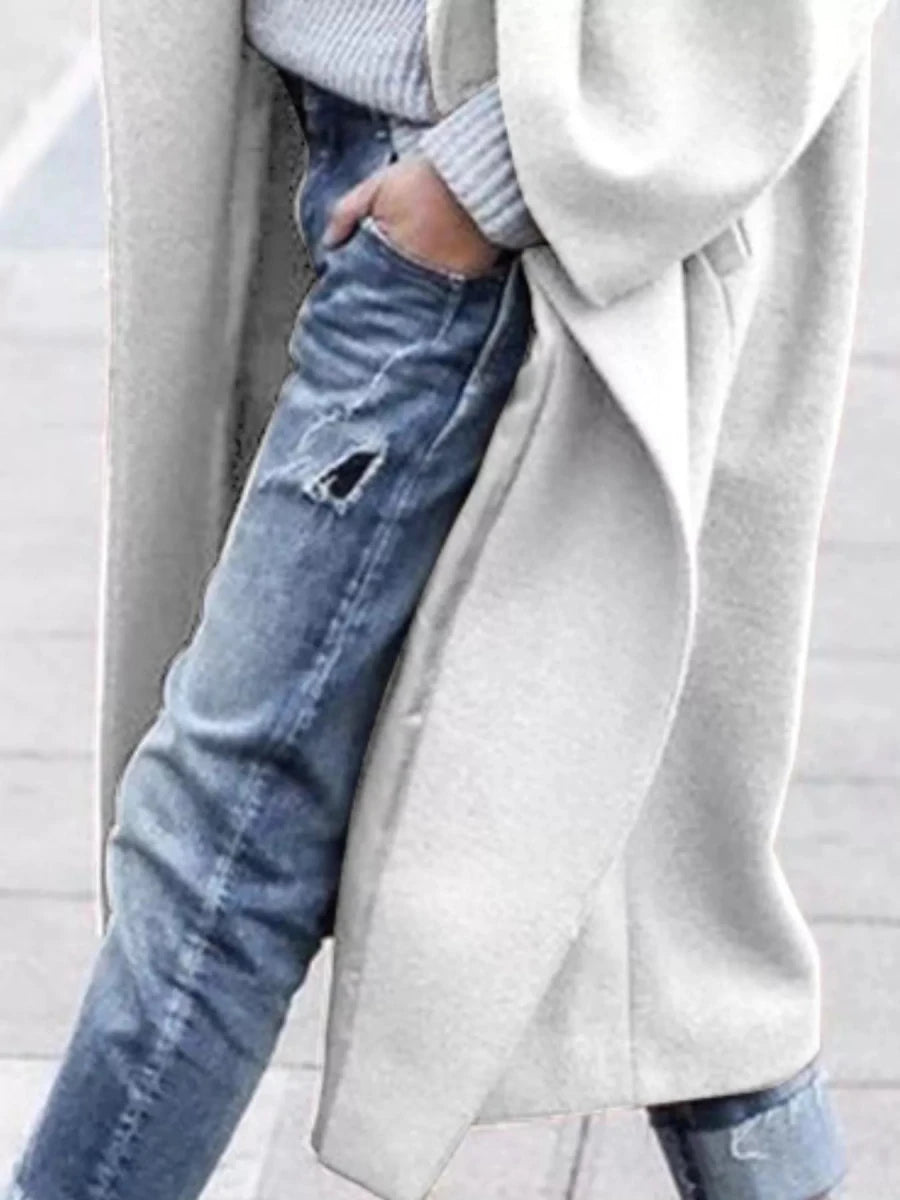Amelie | Oversized Wool-Blend Long Coat