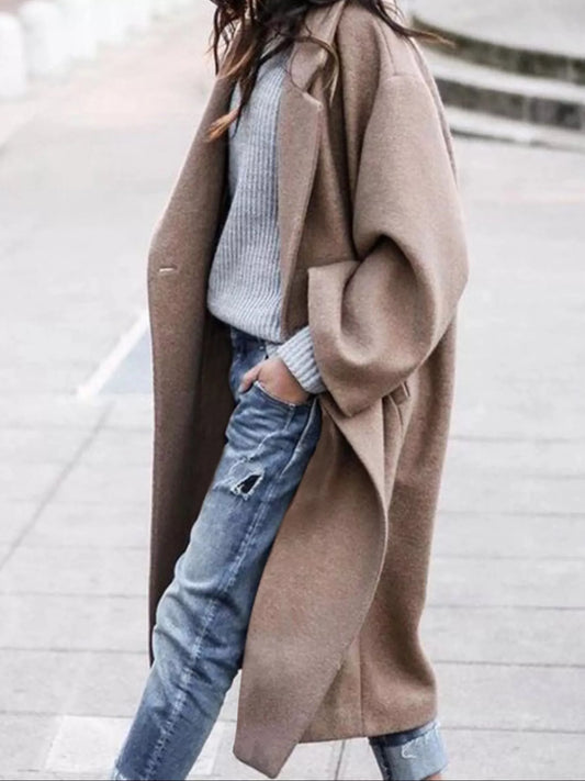 Amelie | Oversized Wool-Blend Long Coat