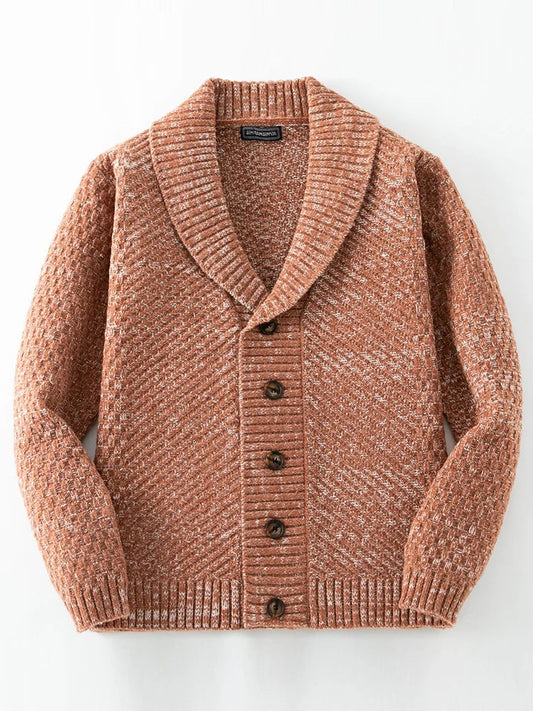 Casper | Textured Shawl Collar Sweater