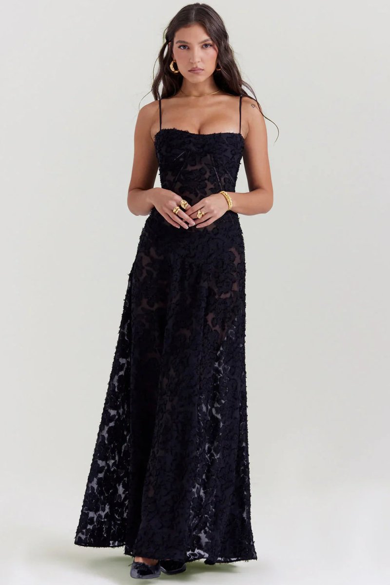 Isabella Laurent | Elegant Floral Maxi Dress Women