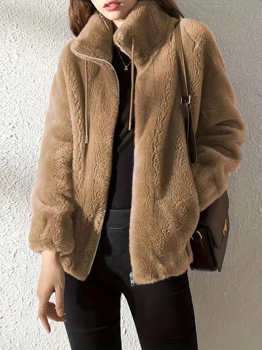 Phoebe | Women's Faux Fur Zip-Up Coat