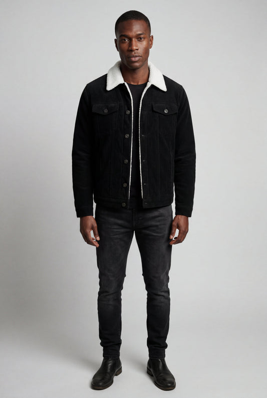 Cole | Men's Sherpa Collar Trucker Jacket