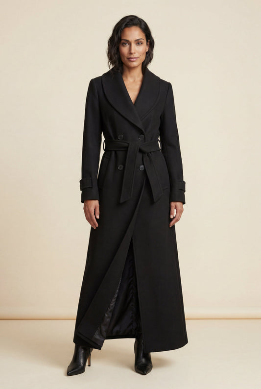 Sienna | Women's Belted Longline Coat, Tailored Fit