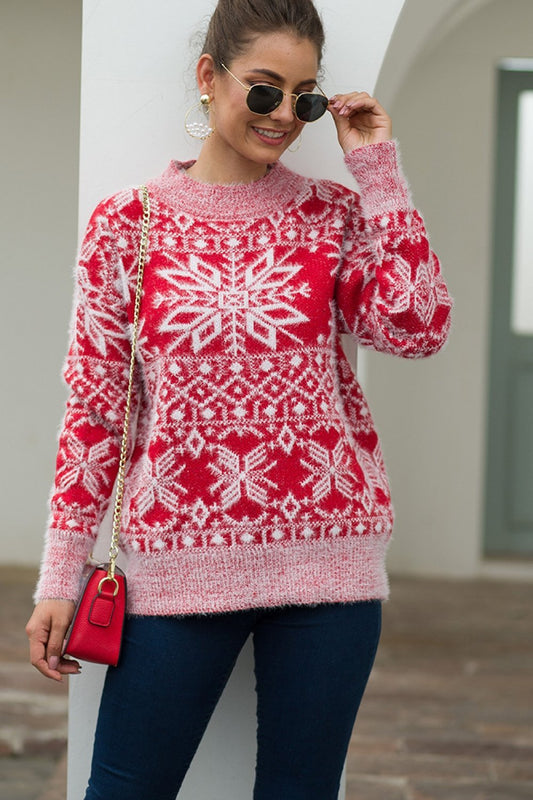 Cedar | Xmas Jumpers Plush Round Neck Patterned