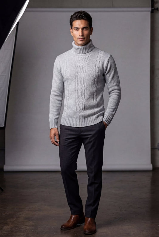 Colt | Men's Cable Knit Turtleneck Sweater