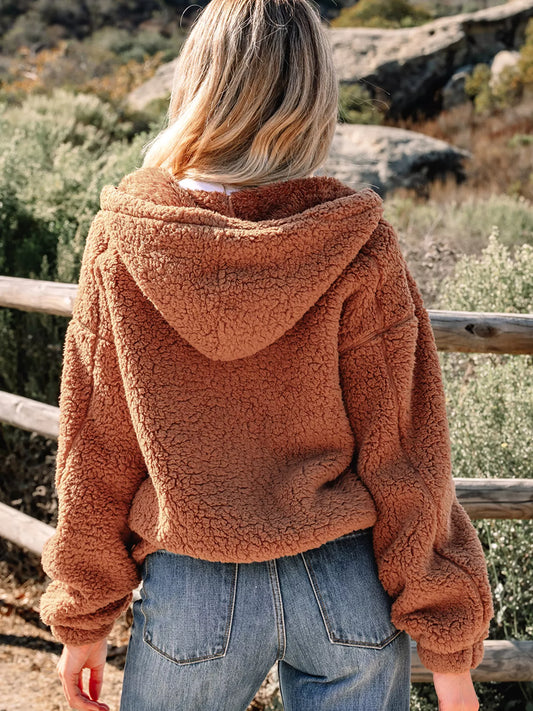 Marjorie | Women's Relaxed Fit Zip Up Teddy Jacket