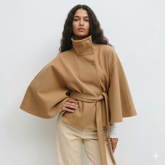 Valentina | Belted Cape Coat