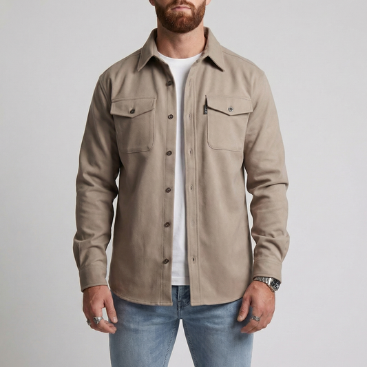 Barclay | Heavyweight Button Up Utility Overshirt Relaxed Fit