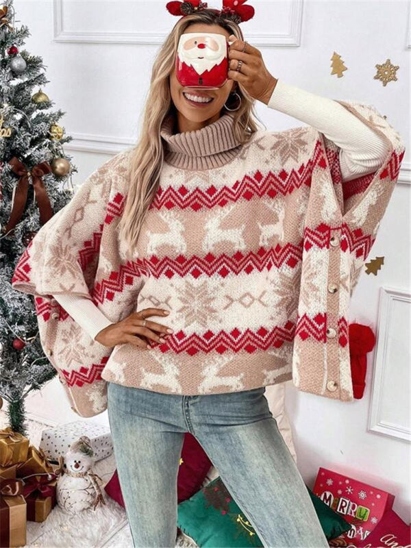Serena | Women's Oversize Christmas Roll Neck Jumper