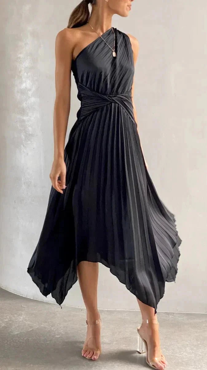 Renee | One-Shoulder Sleek Bodycon Midi Dress