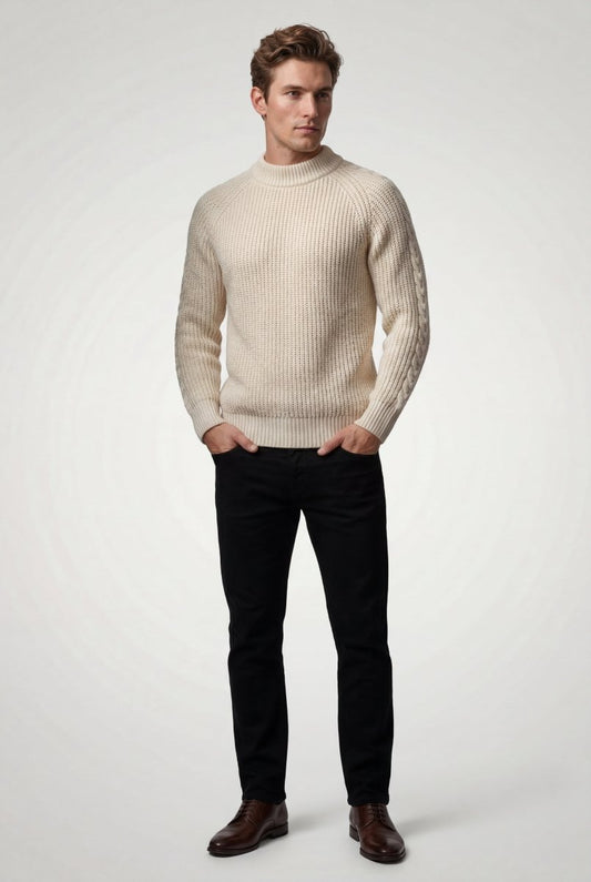 Nash | Men's Chunky Ribbed Slim Fit Sweater