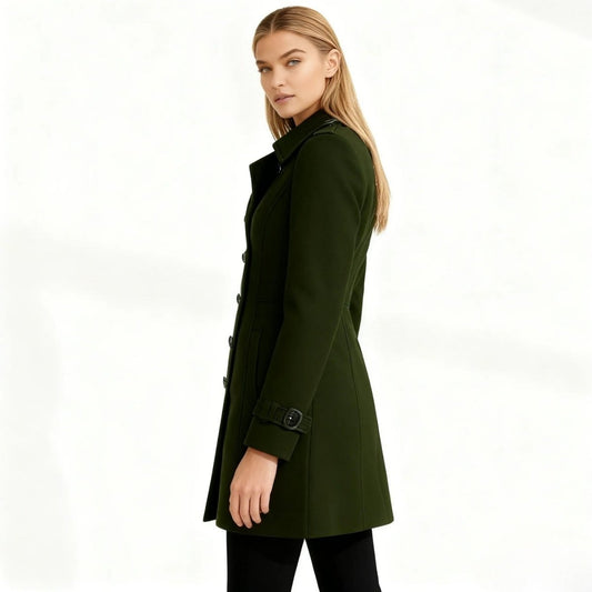 Demi | Tailored Belted Structured Wool Winter Coat