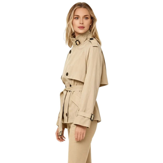 Cadee | Cropped Belted Cotton Twill Jacket