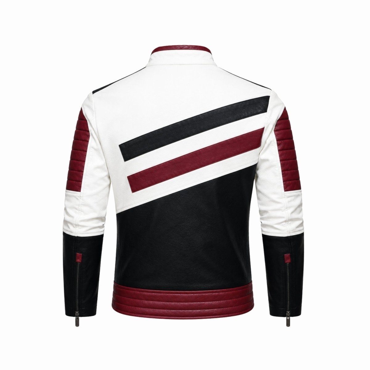 Baxter | Men's Colour Block Leather Moto Jacket