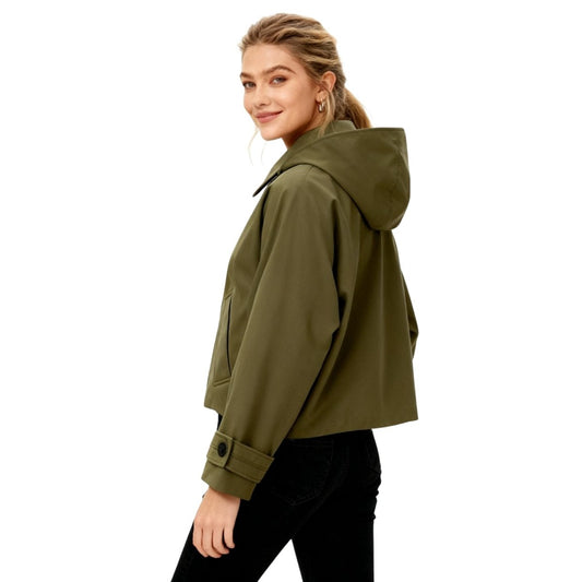 Seeley | Oversized Belted Twill Blazer Jacket
