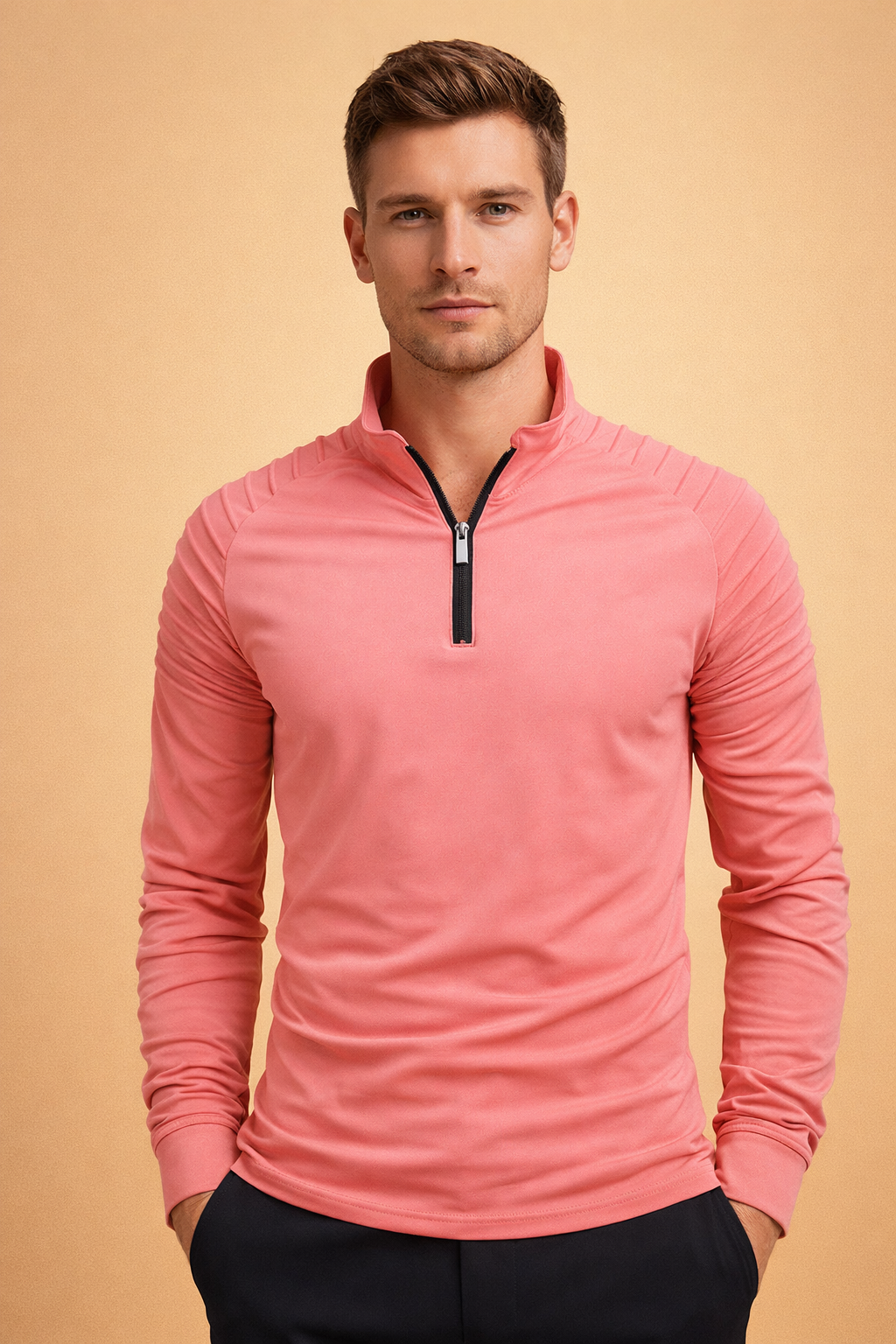 Tate | Men's Performance Zip Neck Long Sleeve
