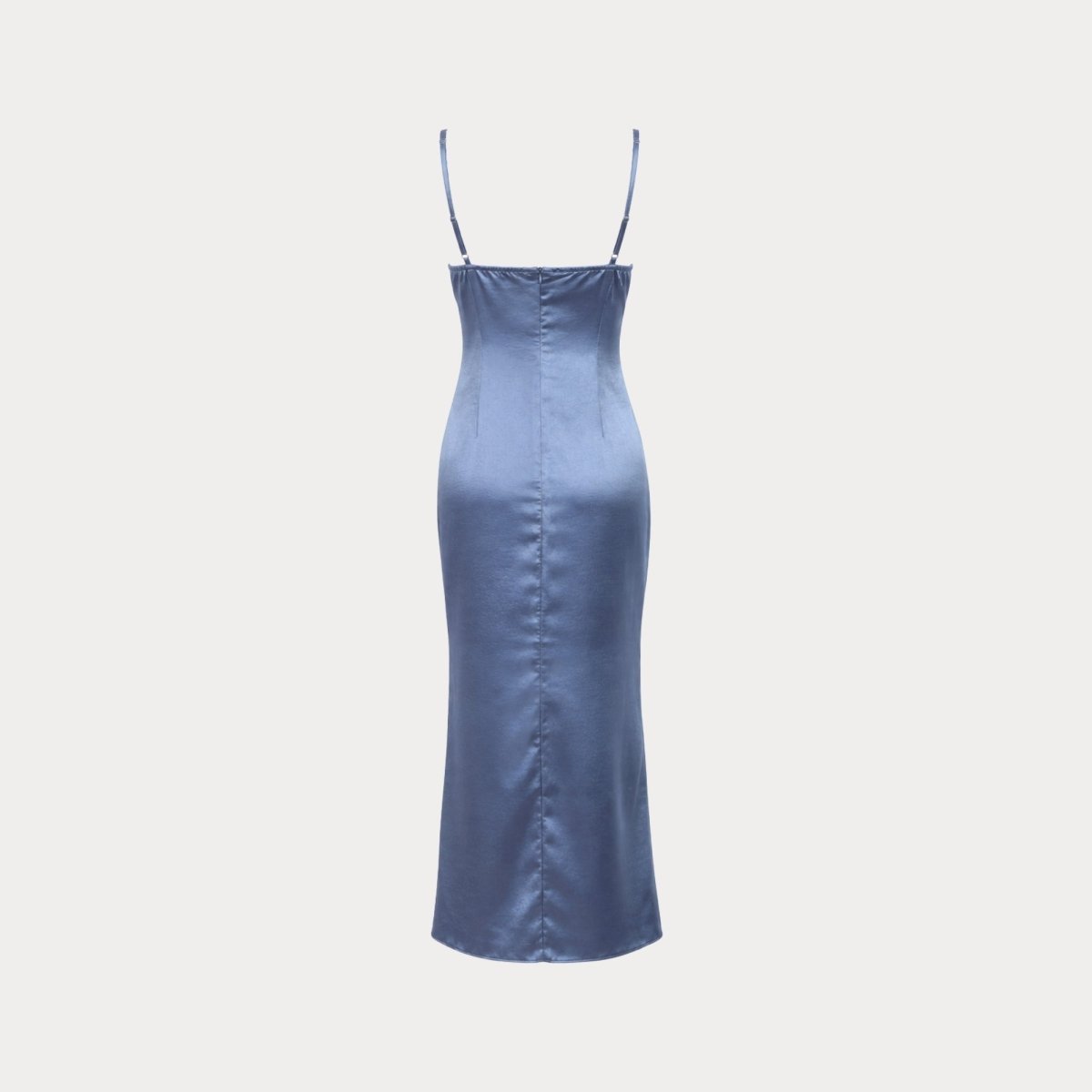 Yareli | Women's Satin Lace Trim Slip Dress