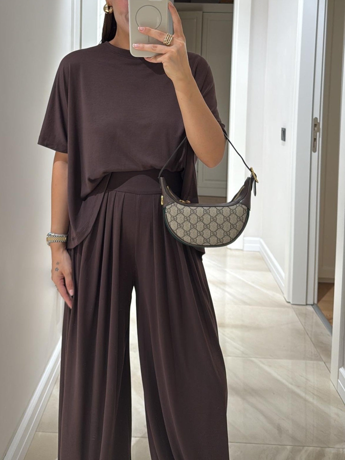 Hana | Elegant Pleated Wide Leg Pants Co-Ord