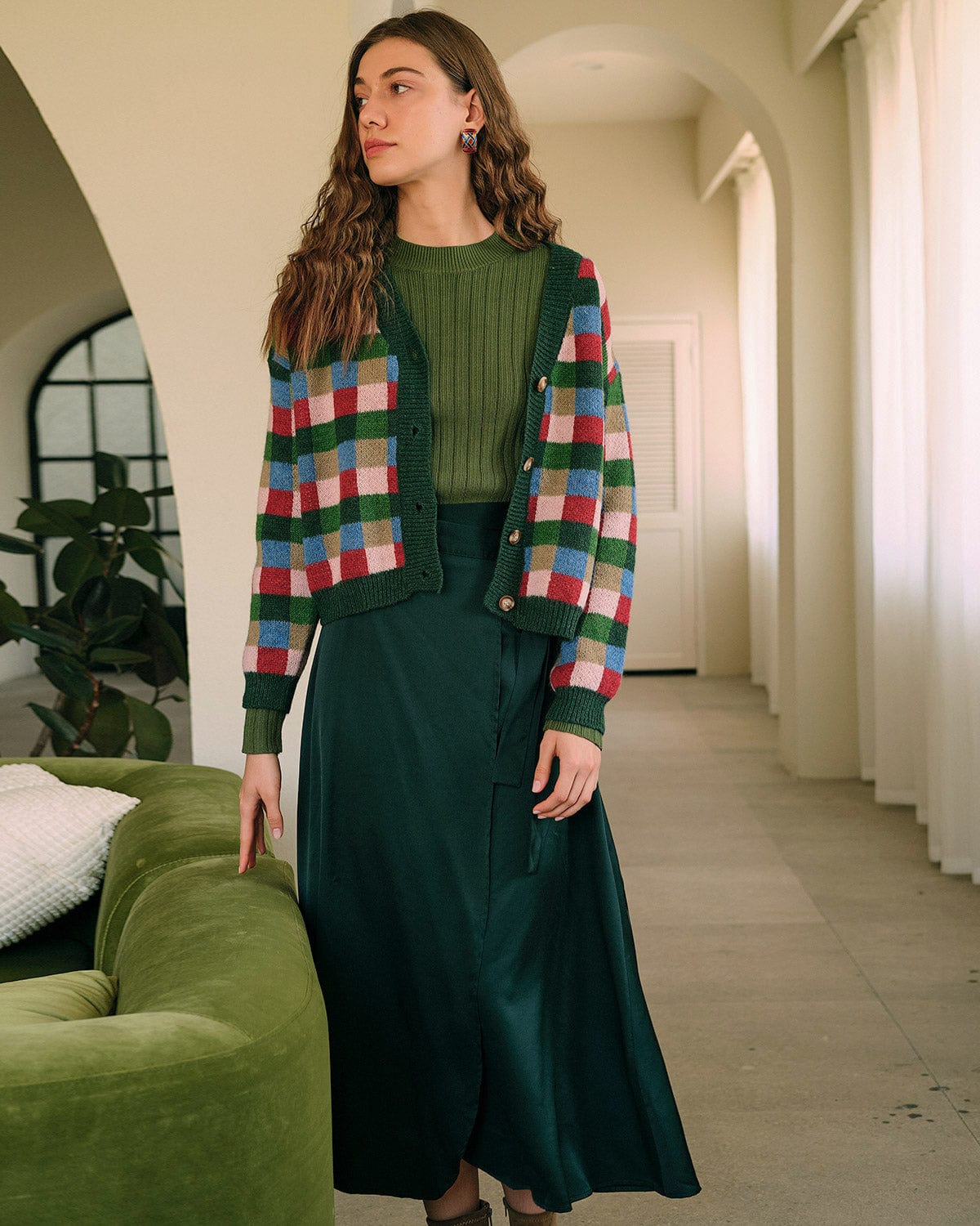 Priya | Women's Round Neck Ribbed Knit Sweater