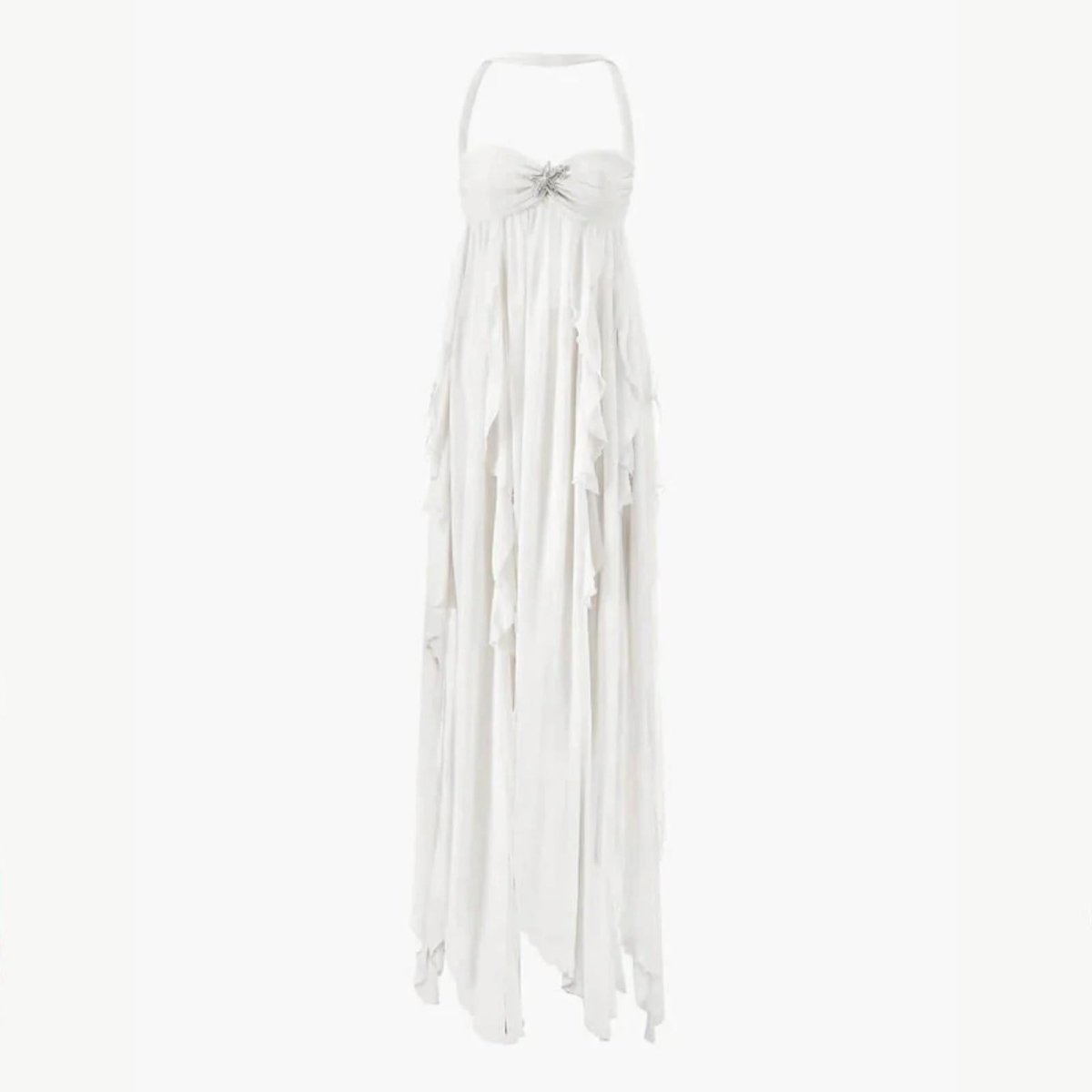 Ariel | Embellished Star Open-Back Maxi Dress