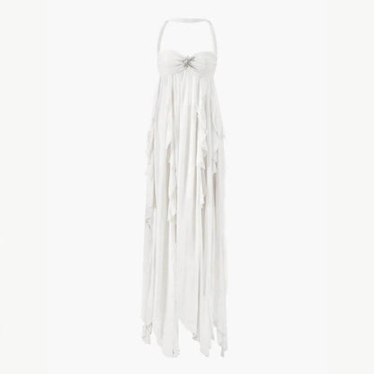 Ariel | Embellished Star Open-Back Maxi Dress