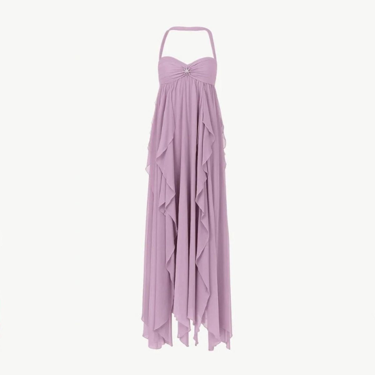 Ariel | Embellished Star Open-Back Maxi Dress