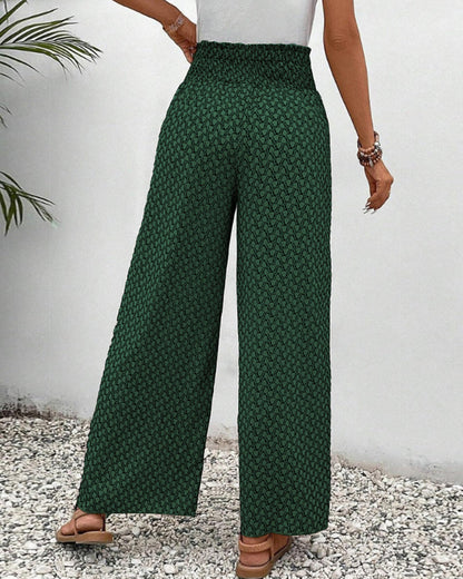 Iridessa | Lightweight Flowing Casual Wear Leg Trousers with Elastic Waist