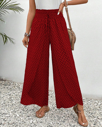 Iridessa | Lightweight Flowing Casual Wear Leg Trousers with Elastic Waist