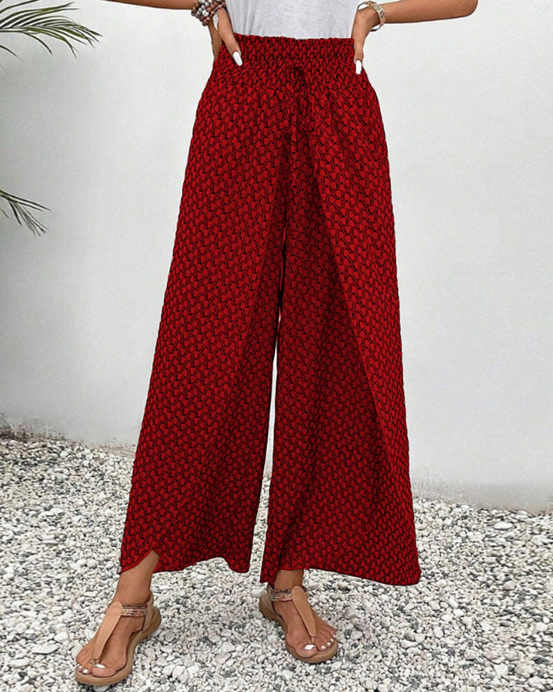 Iridessa | Lightweight Flowing Casual Wear Leg Trousers with Elastic Waist