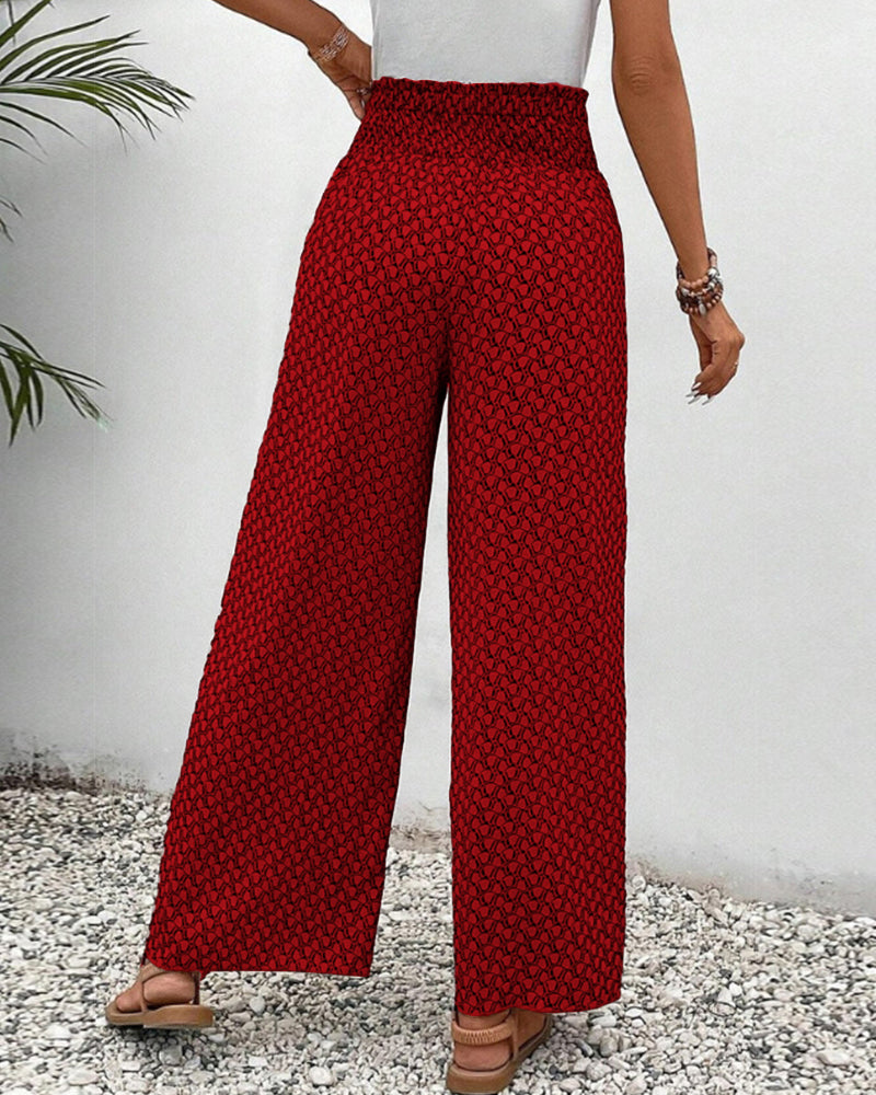 Iridessa | Lightweight Flowing Casual Wear Leg Trousers with Elastic Waist