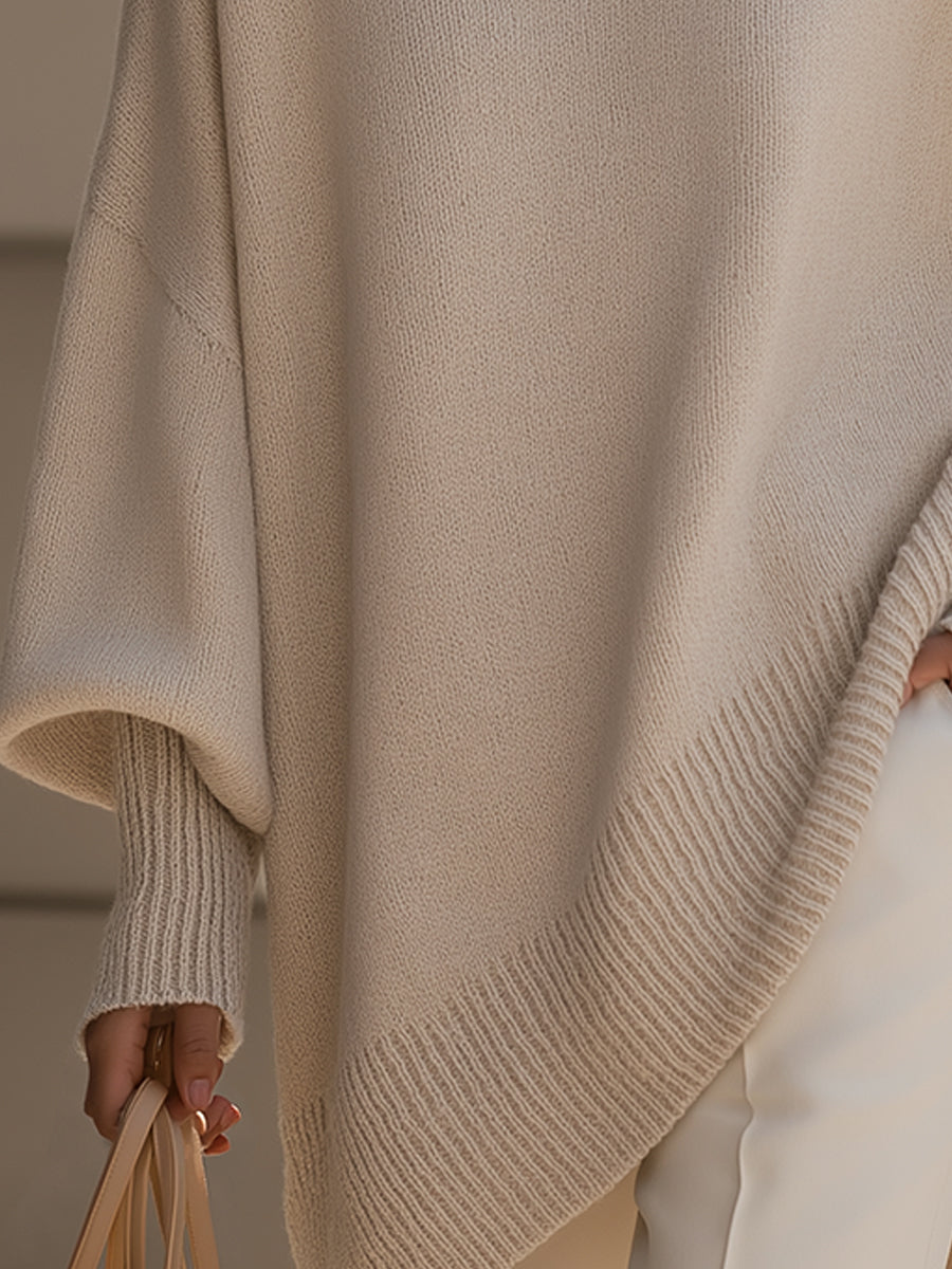 Zola | Oversized Asymmetrical Merino Wool Sweater