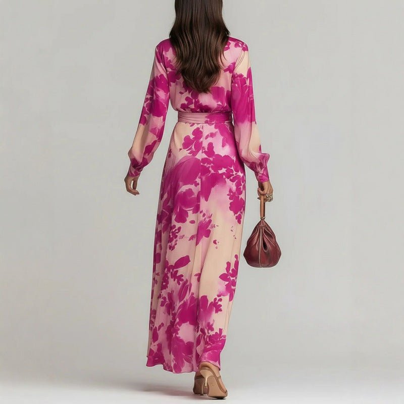 Aurora | Floral Chiffon Maxi Dress Women