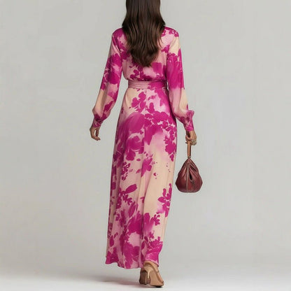 Aurora | Floral Chiffon Maxi Dress Women