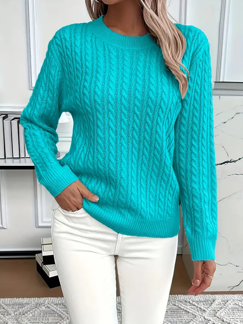 Esther | Women's Long Sleeve Cable Knit Sweater