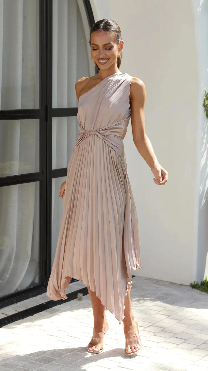 Renee | One-Shoulder Sleek Bodycon Midi Dress