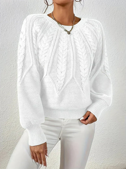 Odessa | Cable Knit Raglan Sleeve Sweater
