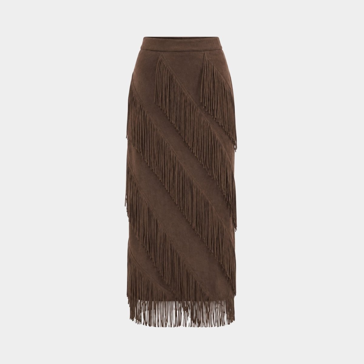 Cintia | Women's Tiered Fringe Maxi Skirt