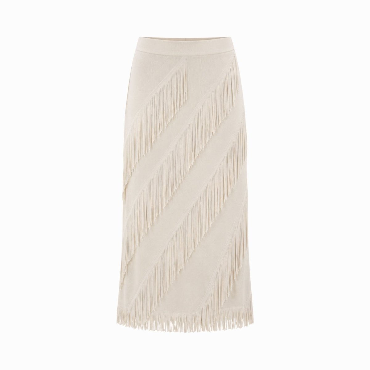 Cintia | Women's Tiered Fringe Maxi Skirt