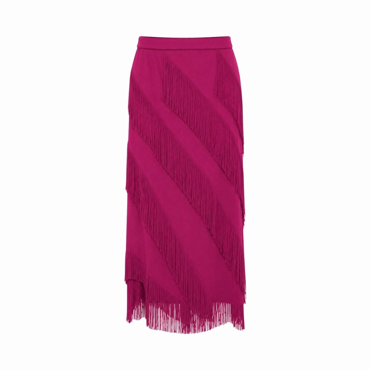 Cintia | Women's Tiered Fringe Maxi Skirt