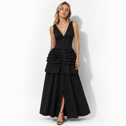 Zeva | Women's Tiered Ruffle Midi Dress