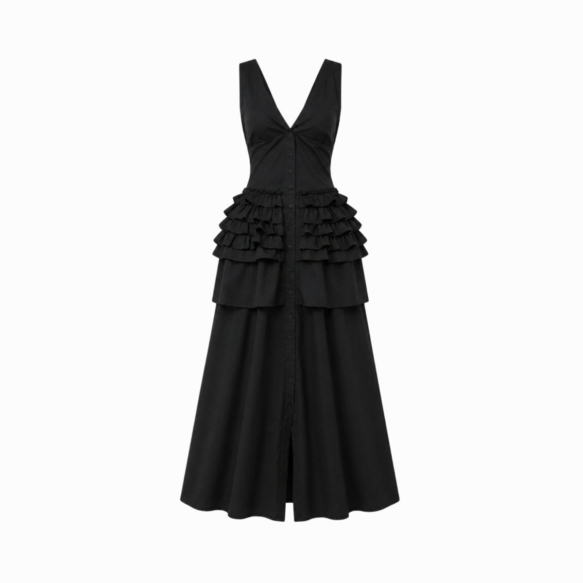 Zeva | Women's Tiered Ruffle Midi Dress