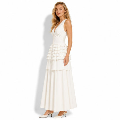 Zeva | Women's Tiered Ruffle Midi Dress