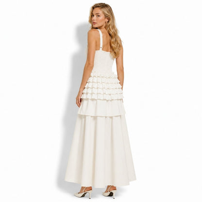 Zeva | Women's Tiered Ruffle Midi Dress