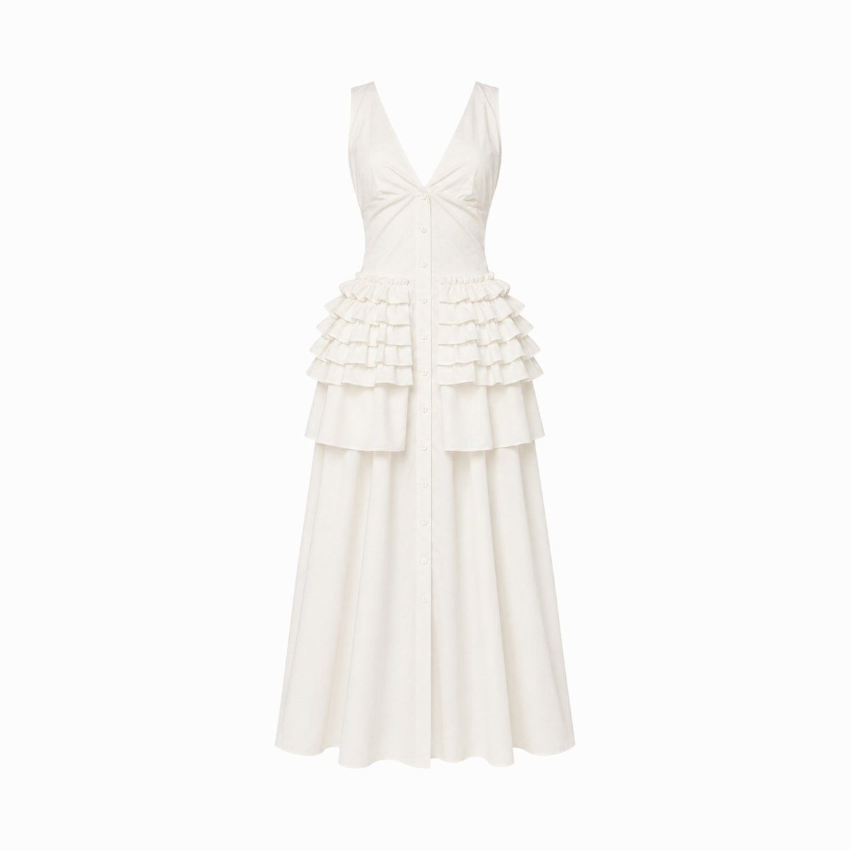 Zeva | Women's Tiered Ruffle Midi Dress
