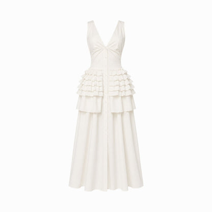 Zeva | Women's Tiered Ruffle Midi Dress