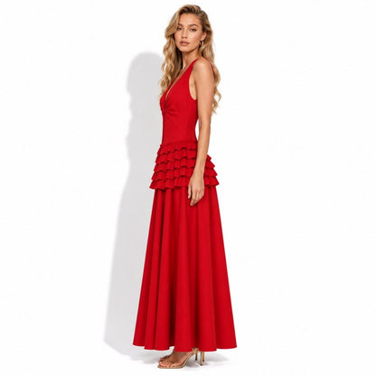 Zeva | Women's Tiered Ruffle Midi Dress
